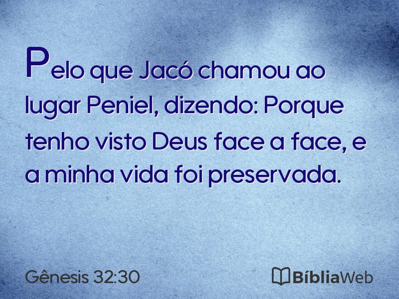 Gênesis 32:30 em imagem para compartilhar
