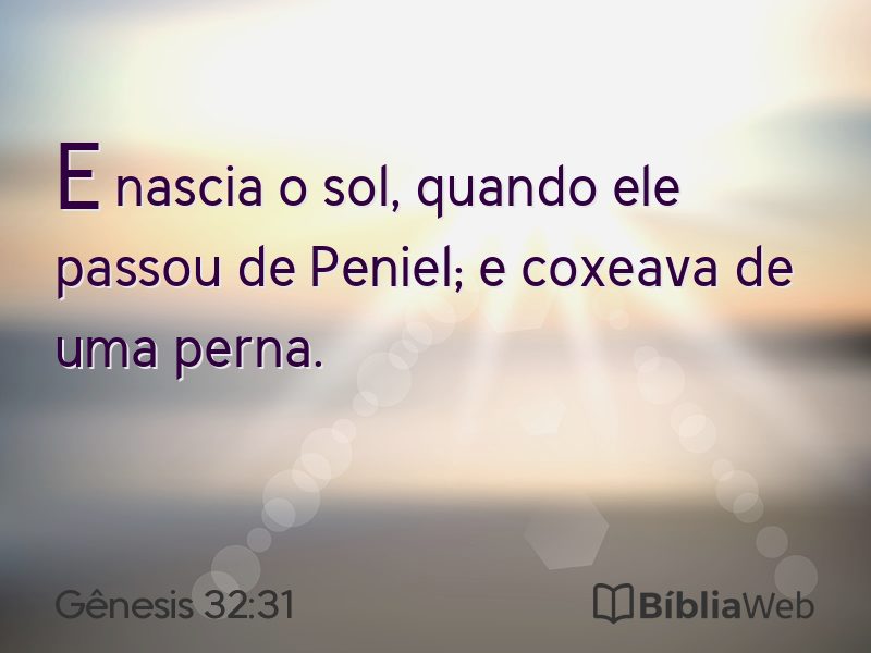 Gênesis 32:31 em imagem para compartilhar