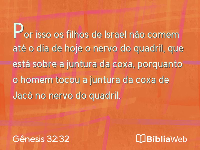 Gênesis 32:32 em imagem para compartilhar