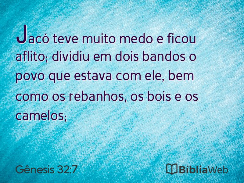 Gênesis 32:7 em imagem para compartilhar