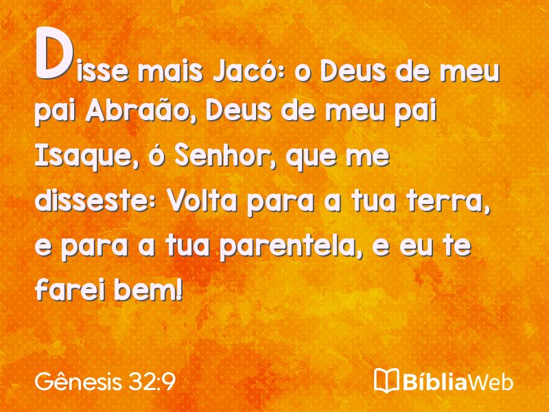 Gênesis 32:9 em imagem para compartilhar