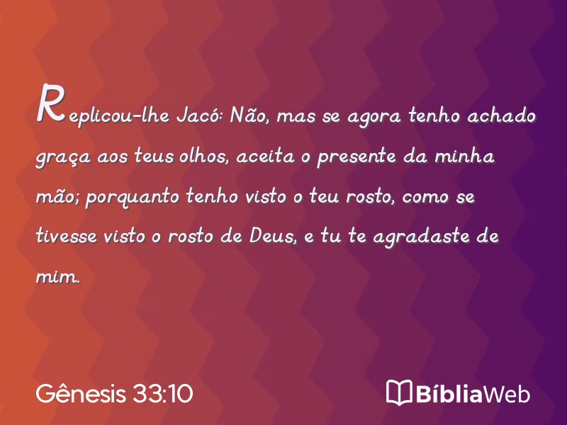 Gênesis 33:10 em imagem para compartilhar
