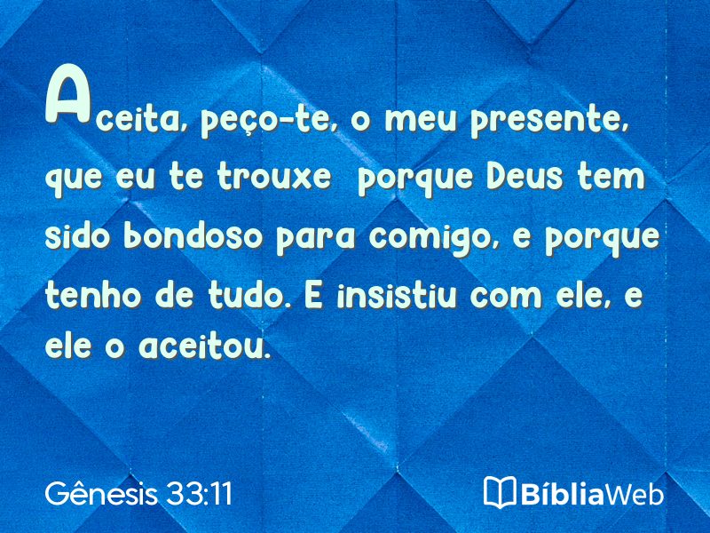 Gênesis 33:11 em imagem para compartilhar