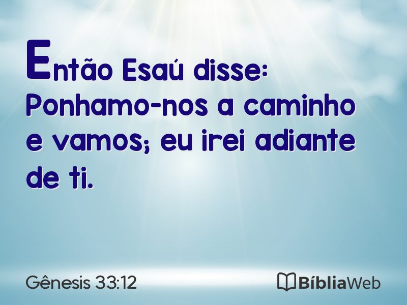 Gênesis 33:12 em imagem para compartilhar