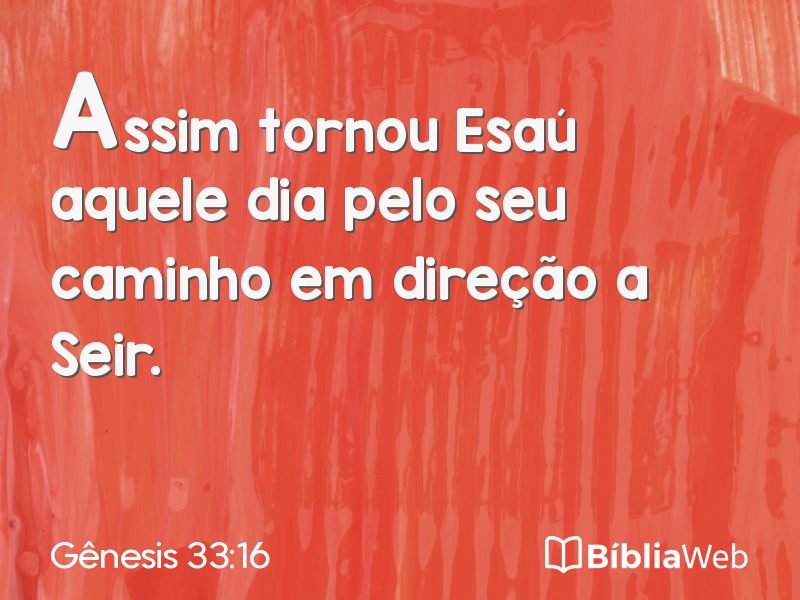 Gênesis 33:16 em imagem para compartilhar