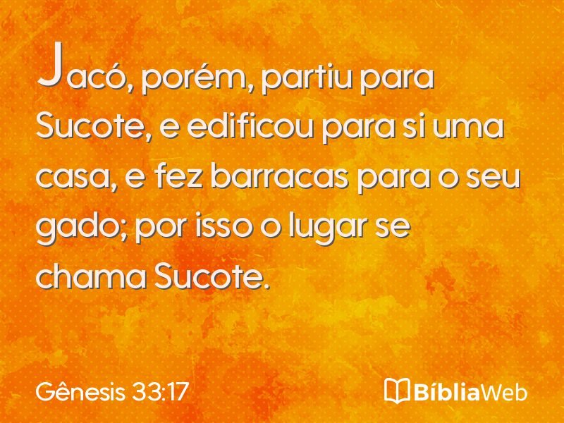 Gênesis 33:17 em imagem para compartilhar