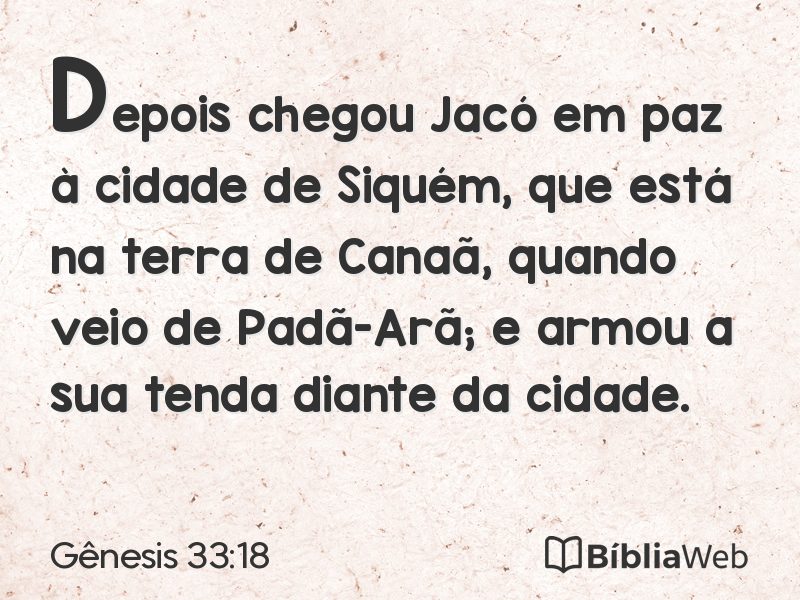 Gênesis 33:18 em imagem para compartilhar