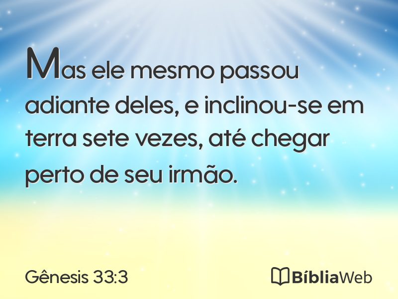 Gênesis 33:3 em imagem para compartilhar