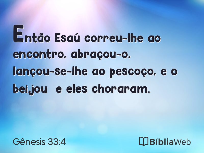 Gênesis 33:4 em imagem para compartilhar