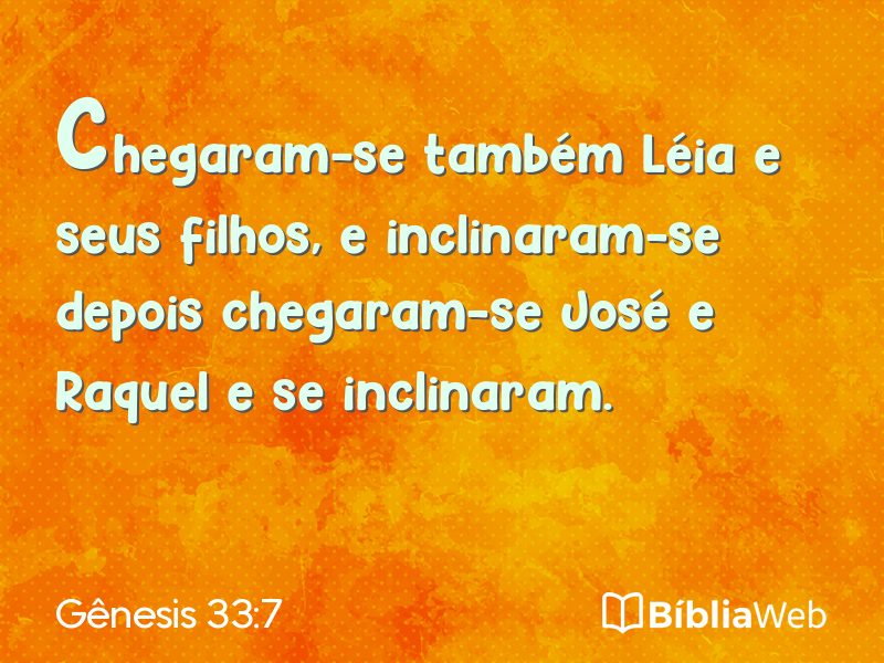 Gênesis 33:7 em imagem para compartilhar