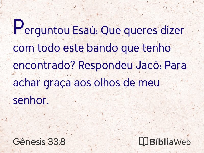 Gênesis 33:8 em imagem para compartilhar