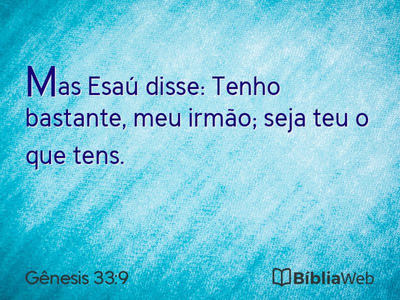 Gênesis 33:9 em imagem para compartilhar