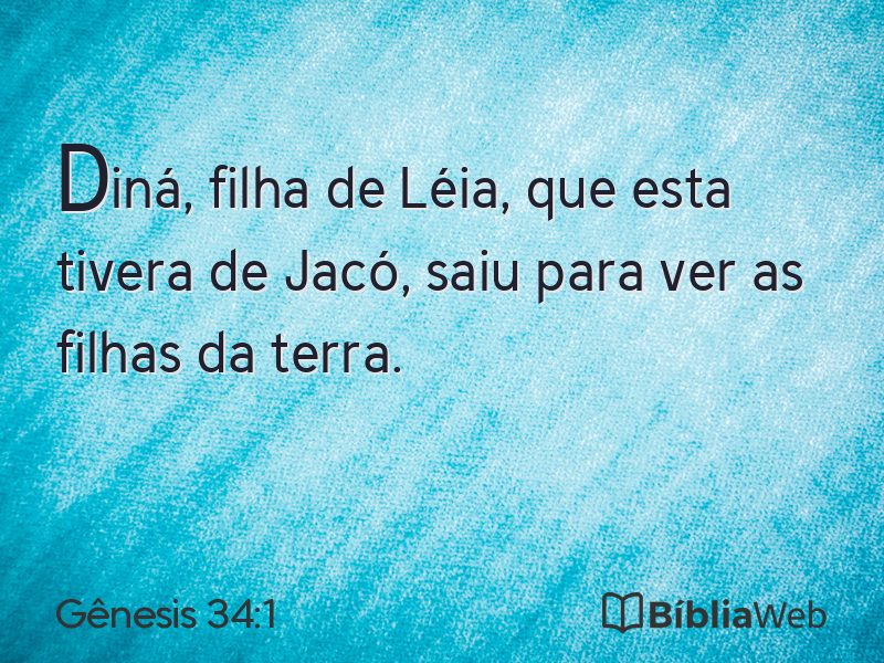 Gênesis 34:1 em imagem para compartilhar