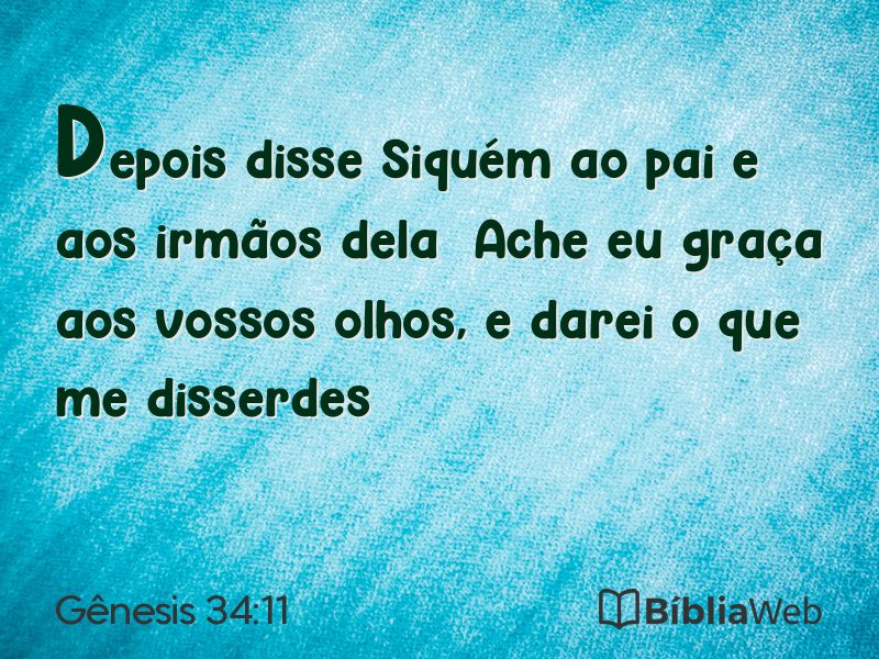 Gênesis 34:11 em imagem para compartilhar