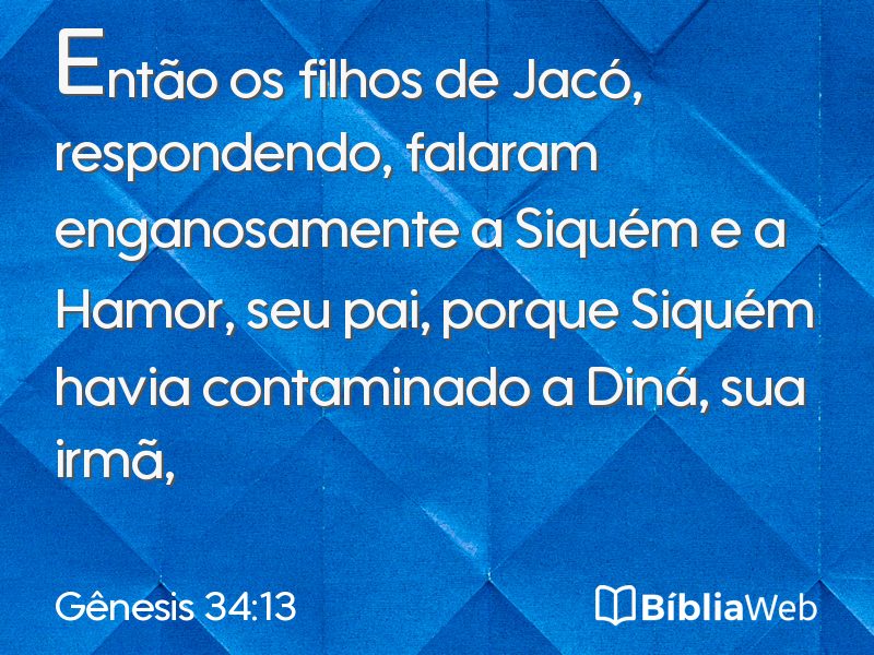Gênesis 34:13 em imagem para compartilhar