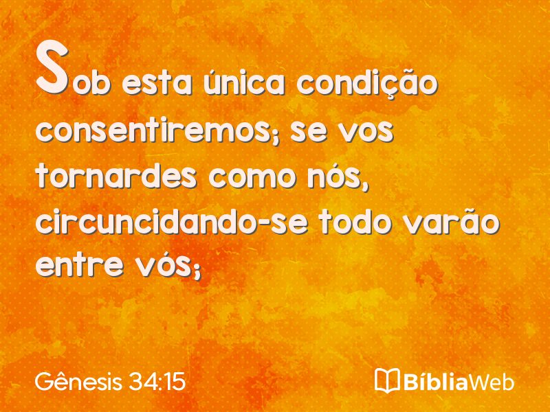 Gênesis 34:15 em imagem para compartilhar
