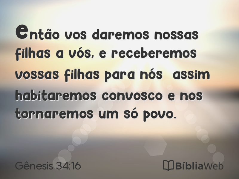 Gênesis 34:16 em imagem para compartilhar