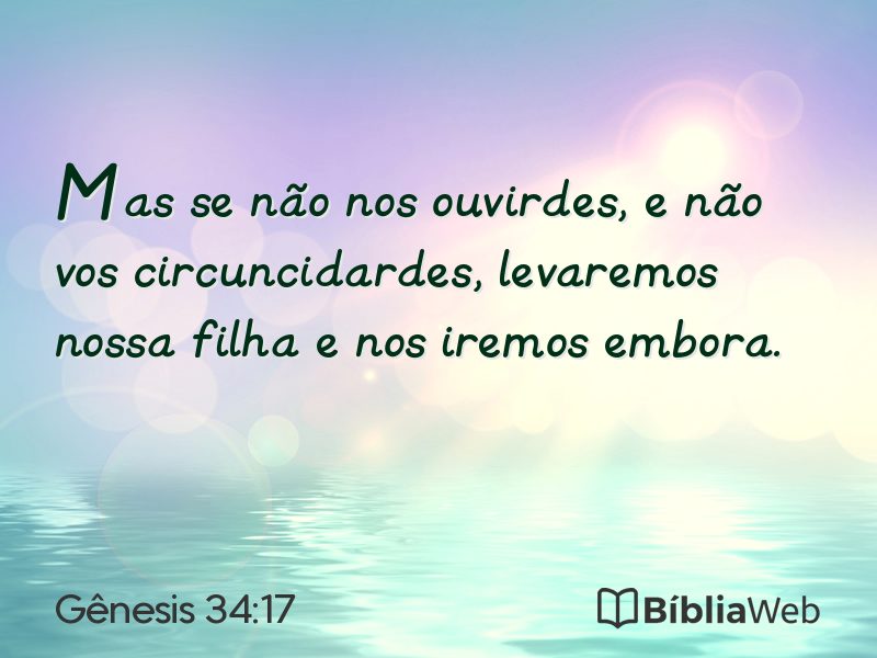 Gênesis 34:17 em imagem para compartilhar