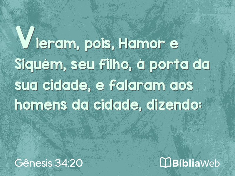 Gênesis 34:20 em imagem para compartilhar