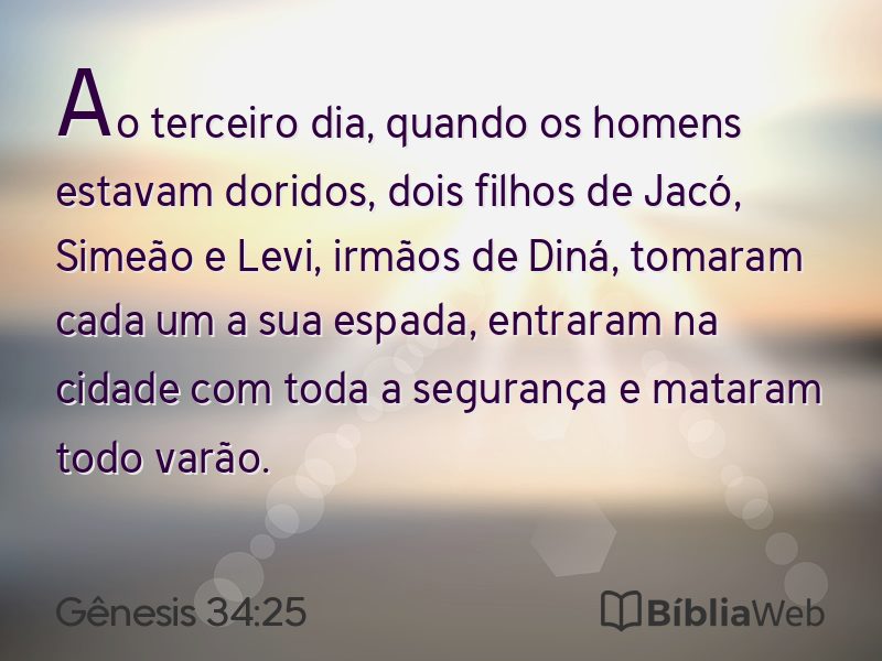 Gênesis 34:25 em imagem para compartilhar