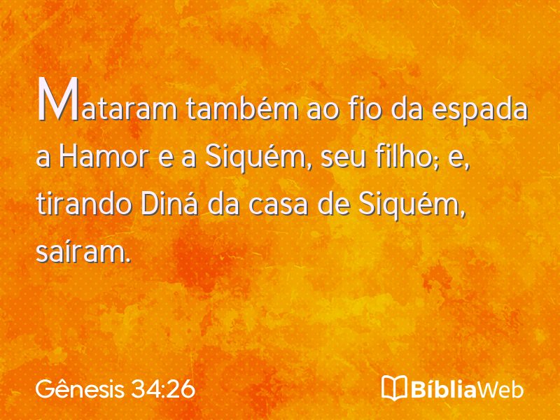 Gênesis 34:26 em imagem para compartilhar