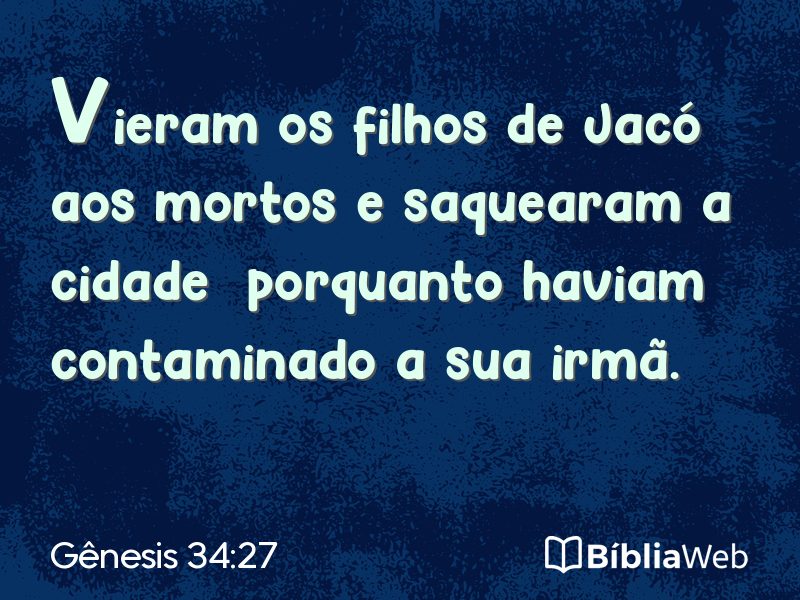Gênesis 34:27 em imagem para compartilhar
