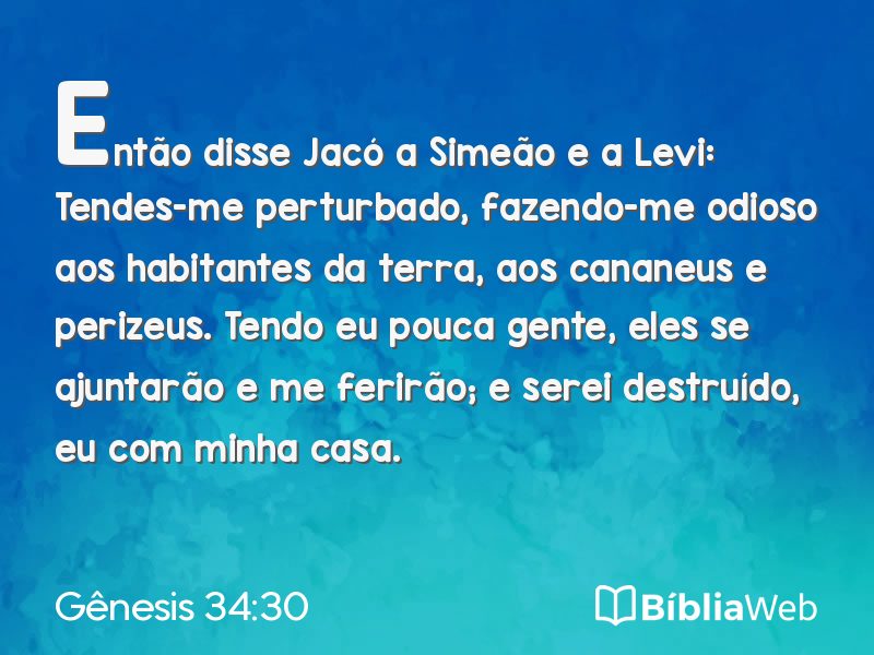 Gênesis 34:30 em imagem para compartilhar