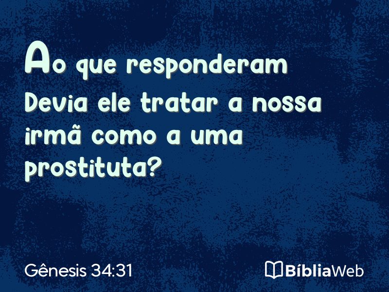 Gênesis 34:31 em imagem para compartilhar