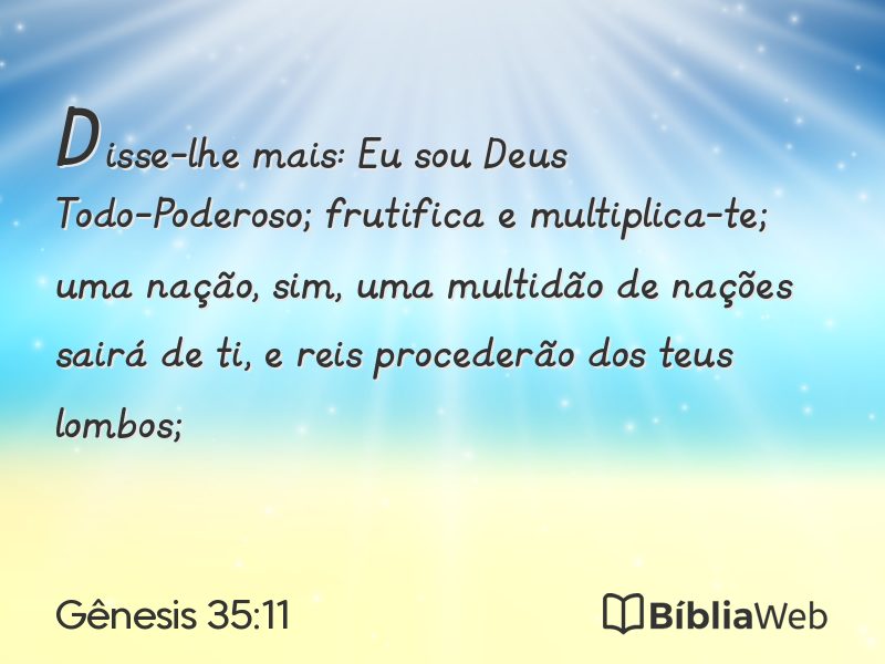 Gênesis 35:11 em imagem para compartilhar