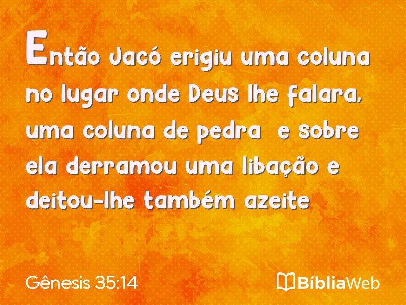 Gênesis 35:14 em imagem para compartilhar