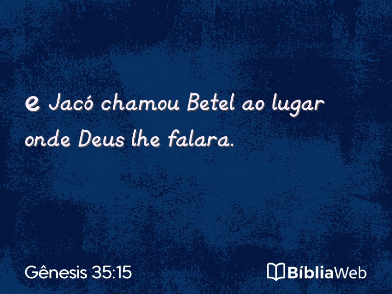 Gênesis 35:15 em imagem para compartilhar