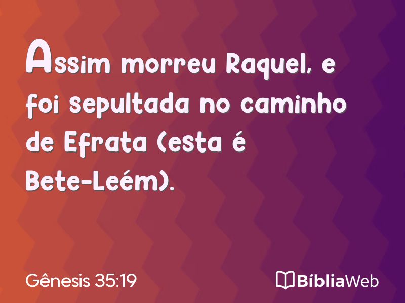 Gênesis 35:19 em imagem para compartilhar