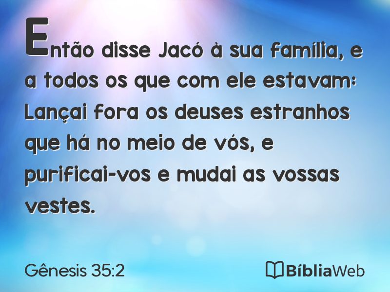 Gênesis 35:2 em imagem para compartilhar