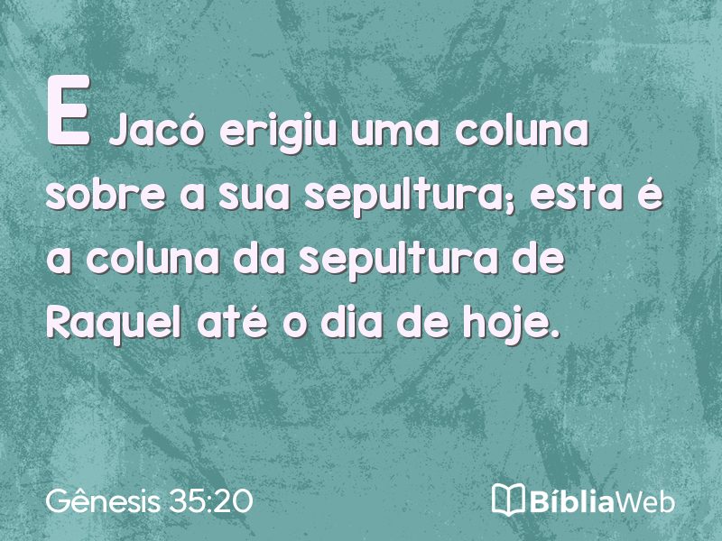 Gênesis 35:20 em imagem para compartilhar