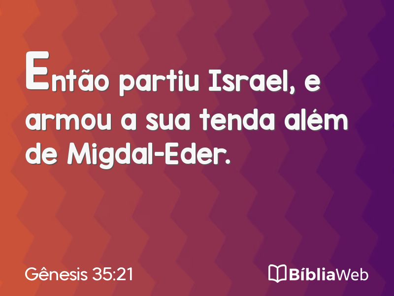 Gênesis 35:21 em imagem para compartilhar