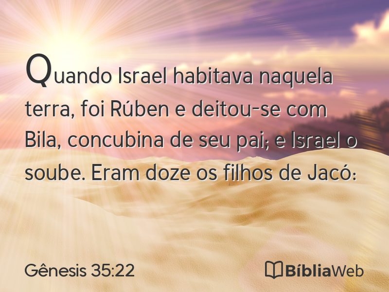 Gênesis 35:22 em imagem para compartilhar