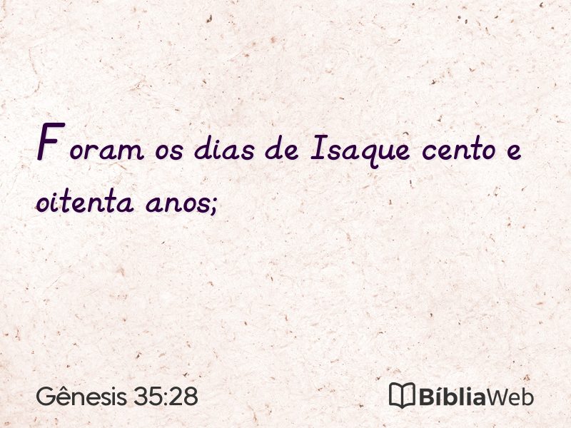 Gênesis 35:28 em imagem para compartilhar