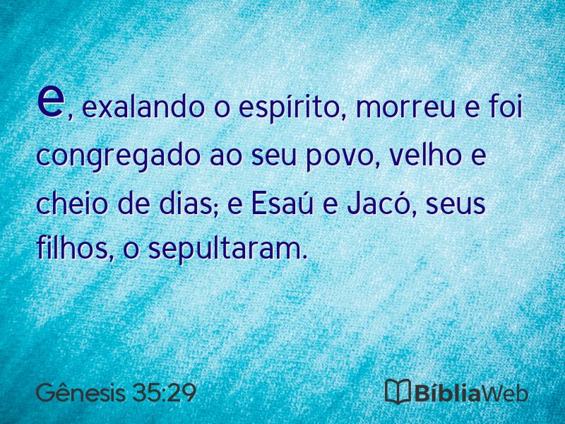 Gênesis 35:29 em imagem para compartilhar