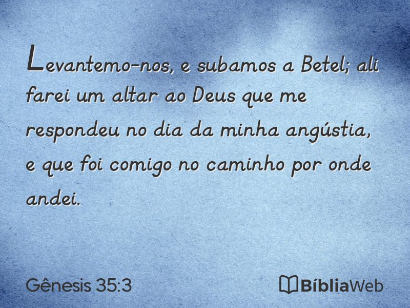 Gênesis 35:3 em imagem para compartilhar