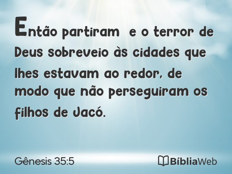 Gênesis 35:5 em imagem para compartilhar