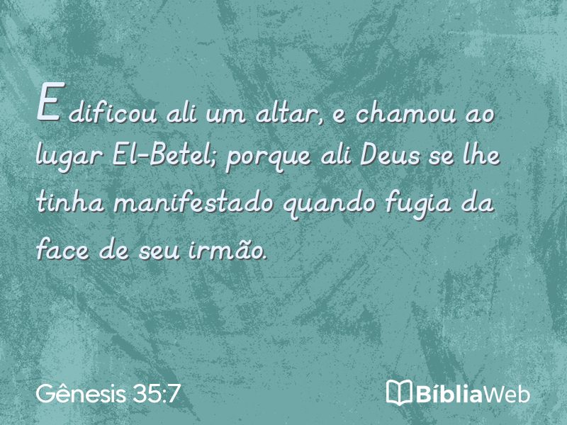 Gênesis 35:7 em imagem para compartilhar