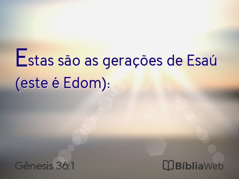 Gênesis 36:1 em imagem para compartilhar