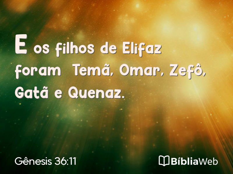 Gênesis 36:11 em imagem para compartilhar