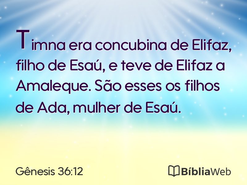 Gênesis 36:12 em imagem para compartilhar