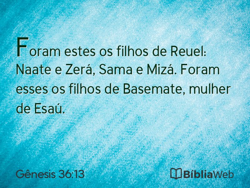 Gênesis 36:13 em imagem para compartilhar