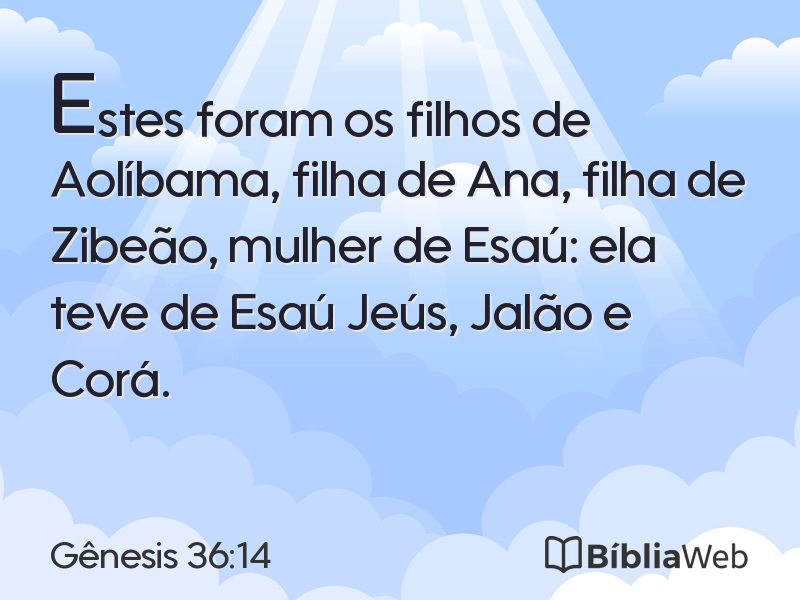 Gênesis 36:14 em imagem para compartilhar