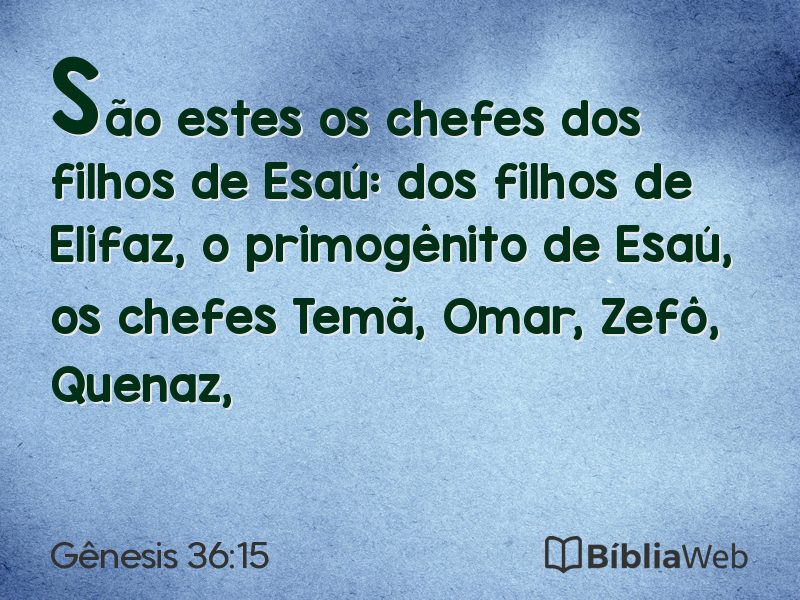 Gênesis 36:15 em imagem para compartilhar