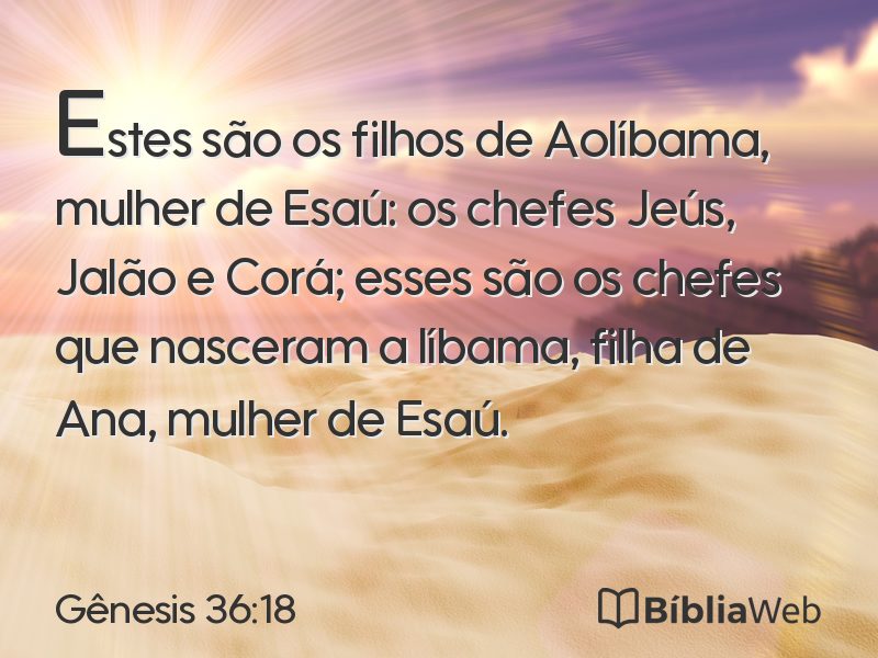 Gênesis 36:18 em imagem para compartilhar