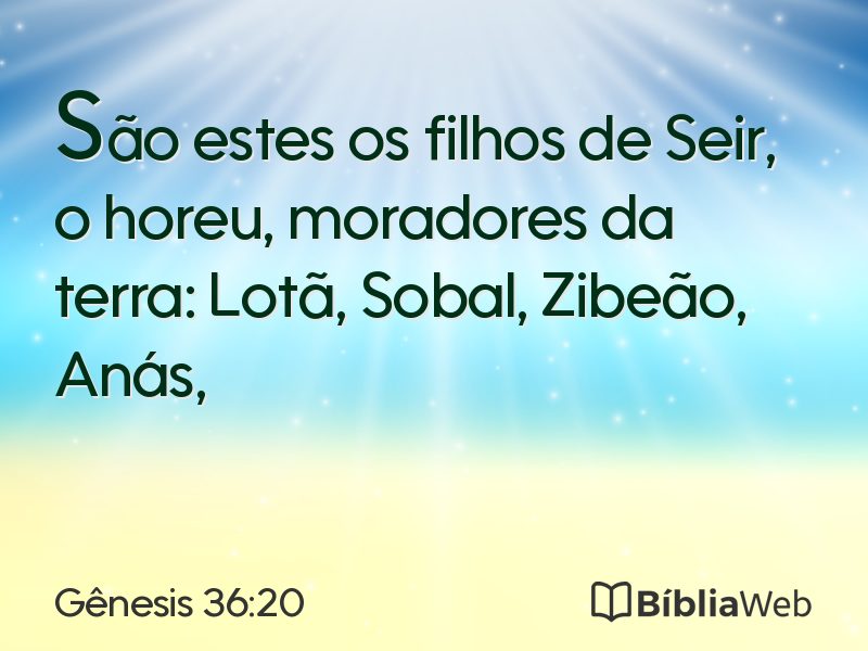 Gênesis 36:20 em imagem para compartilhar