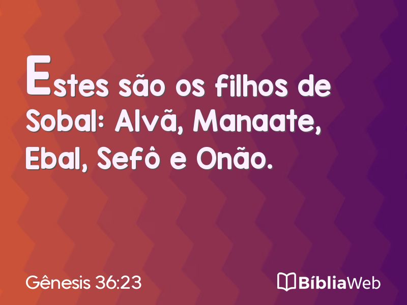 Gênesis 36:23 em imagem para compartilhar
